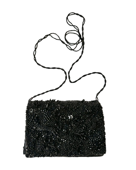 Black beaded bag