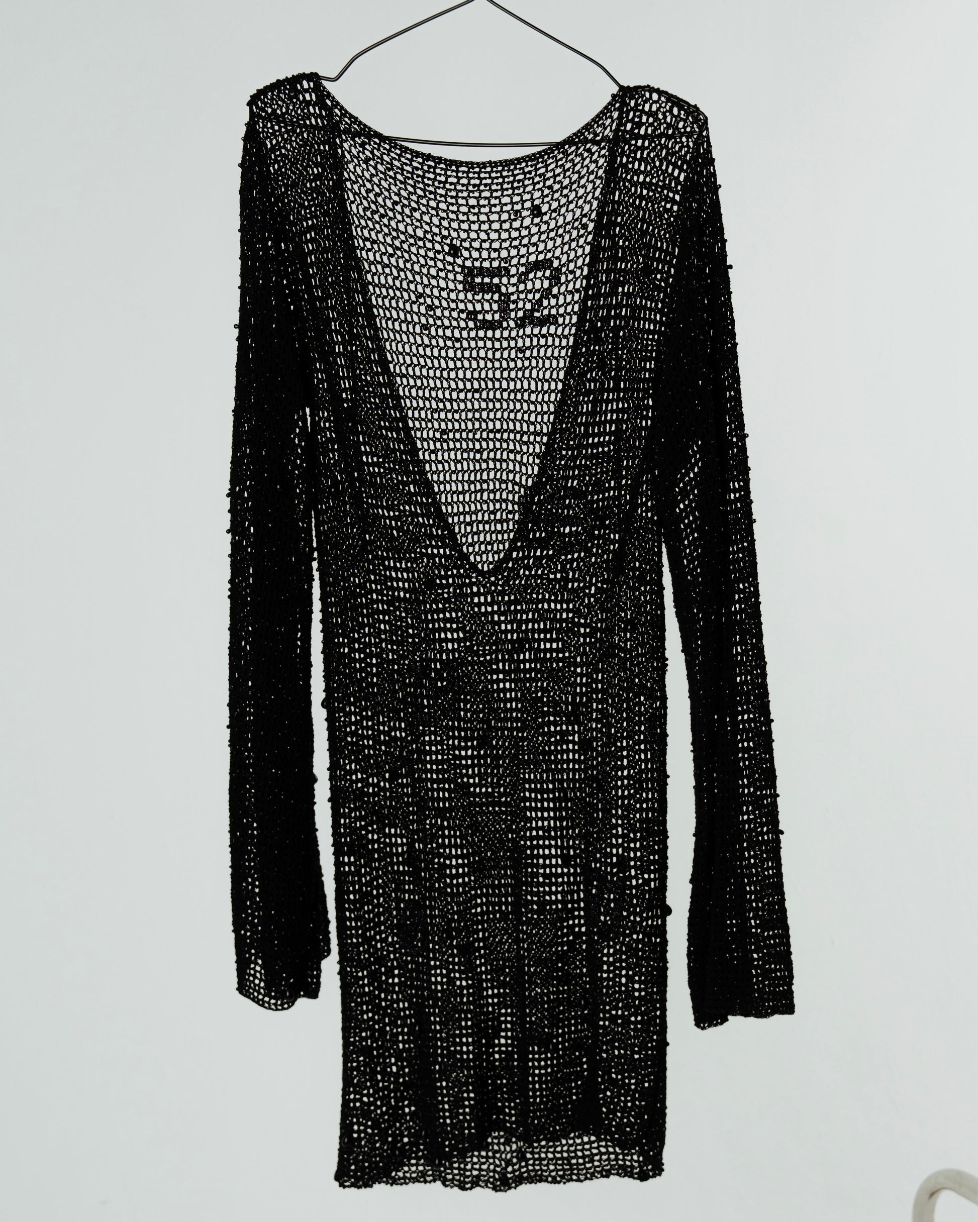 Black beaded crochet dress – Atelier Paula Votteler