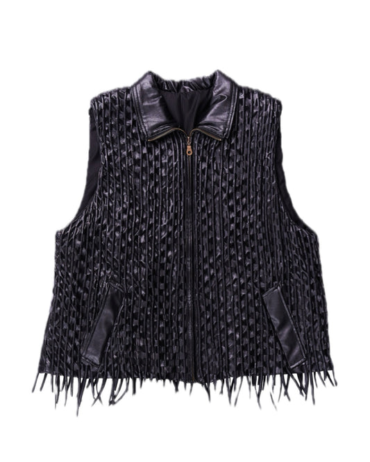 Black cable vest