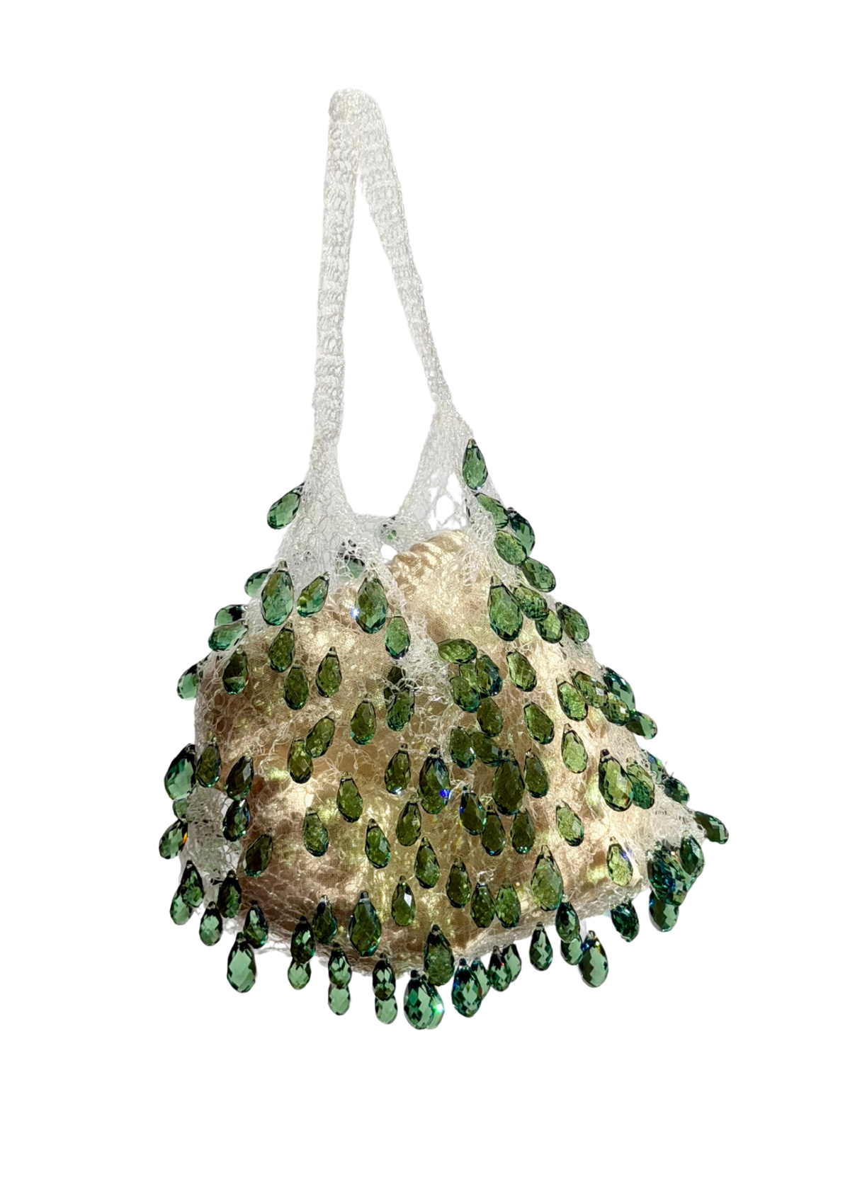 Swarovski water drop crochet bag